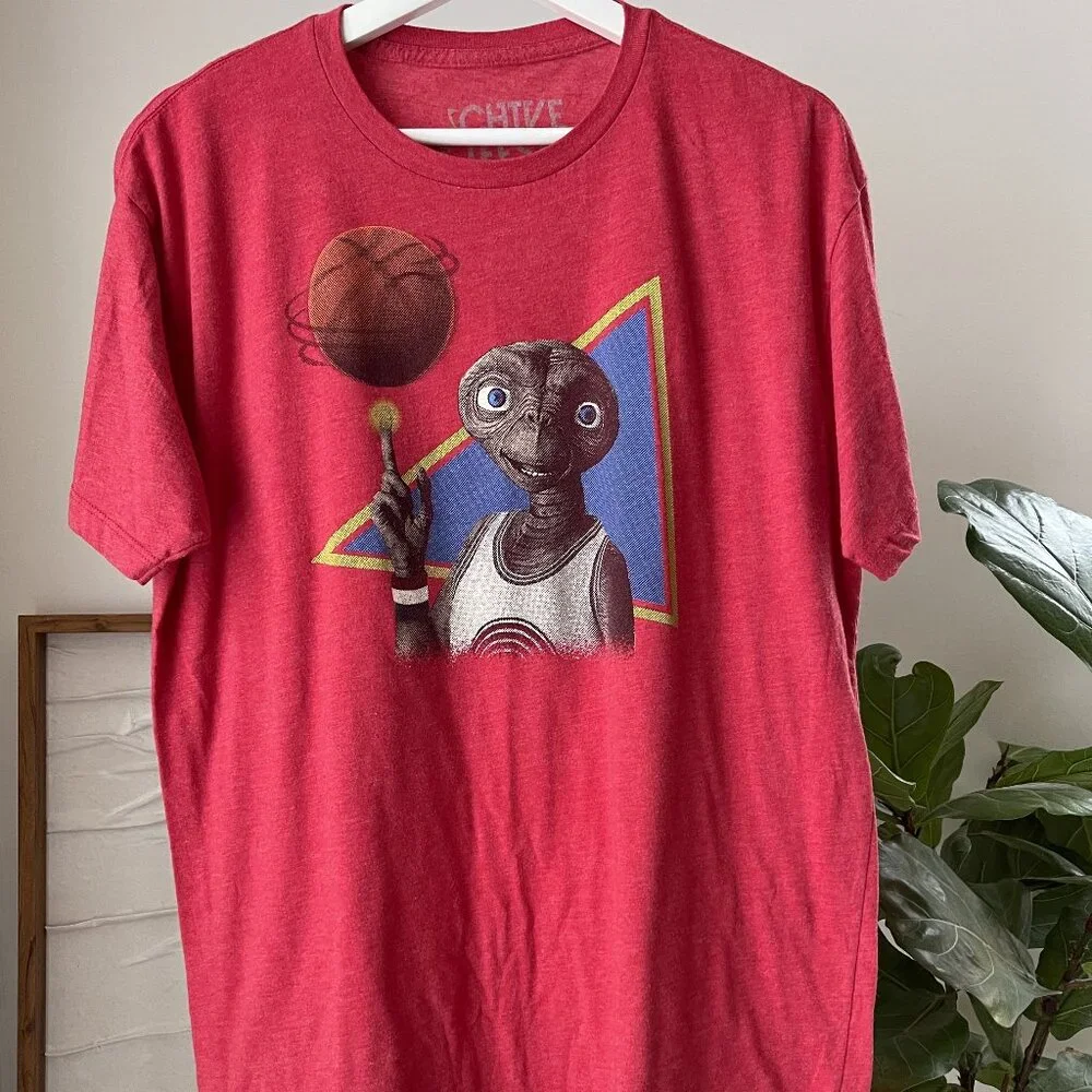 Men's Bill Murray CHIVE Tees E.T. Basketball Red T-Shirt Tee Shirt Size XL - Picture 1 of 4